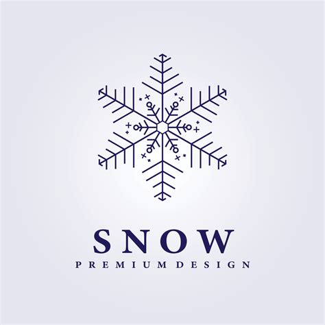 snow logo vector illustration design minimalist 5164543 Vector Art at ...