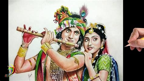 Realistic drawing of Radha Krishna of Star Bharat TV serial character Sumedh Mudgalkar and ...