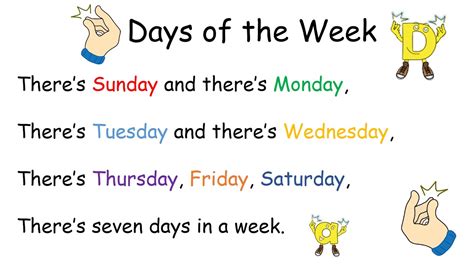 Days of the week song - YouTube