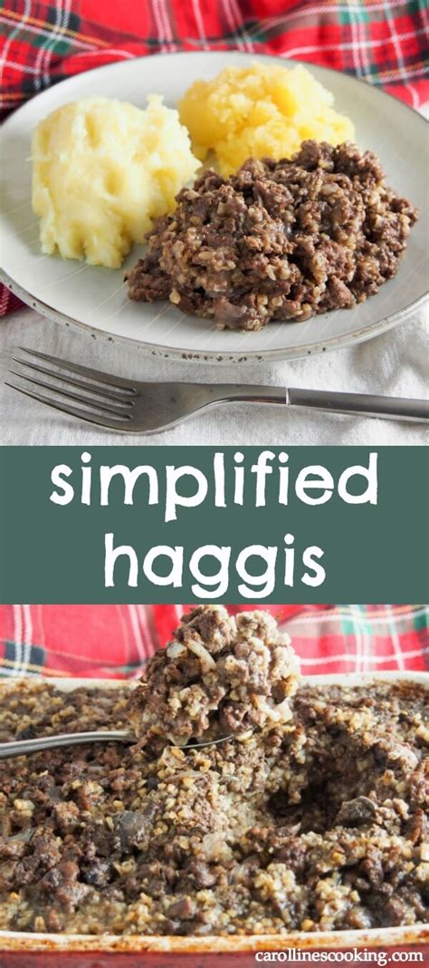 Simplified haggis - Caroline's Cooking