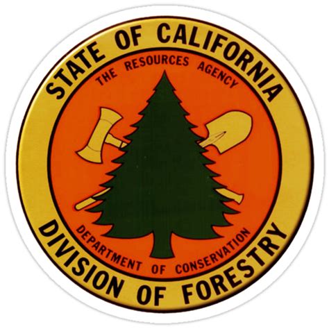 "California Division of Forestry" Stickers by Lawrence Baird | Redbubble