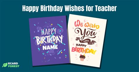 Happy Birthday Teacher - 30+ Message Examples