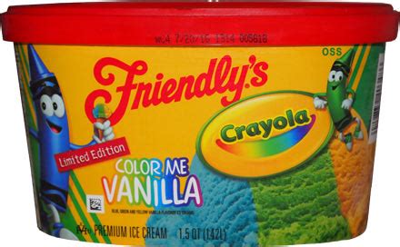 On Second Scoop: Ice Cream Reviews: Friendly's Color Me Vanilla Ice Cream