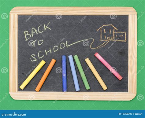 Back To School On Chalkboard Stock Image - Image of teaching, school: 10750709