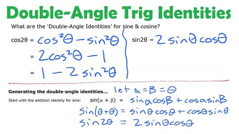 Double Angle Trig Identities • [6.2b] PRE-CALCULUS 12 - YouTube