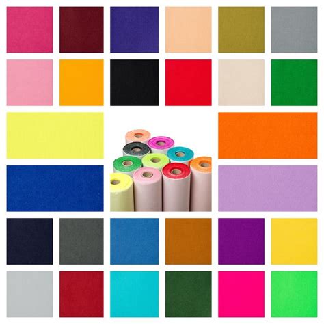 Sticky Back Adhesive Felt Fabric by the metre or 5m roll - 48 colours | Sticky back, Felt fabric ...