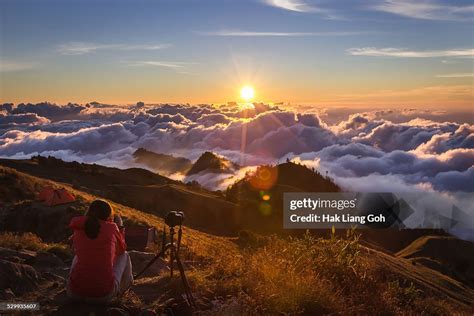 Sunset From Mount Rinjani High-Res Stock Photo - Getty Images