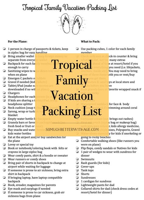 What to Pack for a Tropical Family Vacation (Printable Checklist Included!) - Adventure Travel Fam