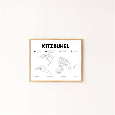Kitzbuhel Printable Ski Map, Ski Map 16x20, Austria Ski Map, Printable Ski Art, Skiing Wall Art ...