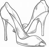 High Heel coloring Page  ColouringPages sketch template
