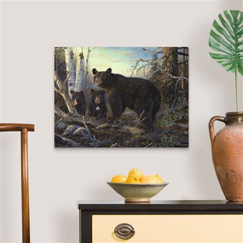 Absolutely Wild Black Bear Canvas Wall Art Print, Bear Home Decor | eBay