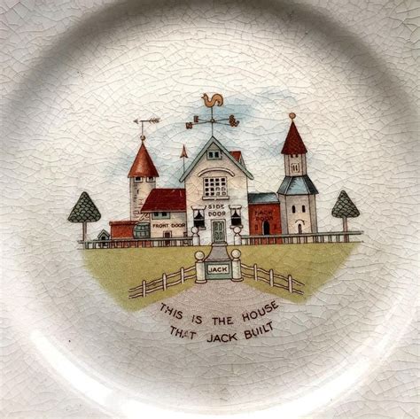 Edwin M Knowles House Jack Built Nursery Rhyme Plate Antique - Etsy | Nursery rhyme decorations ...