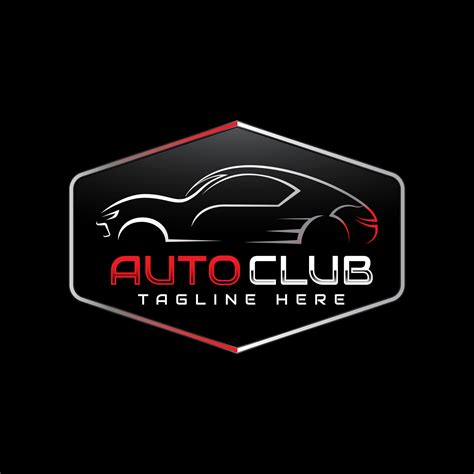 auto car club vector logo diseño inspiración con vista lateral car line ...