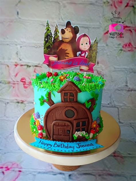 Masha and the Bear cake | Beer cake, 3rd birthday cakes, Beautiful ...