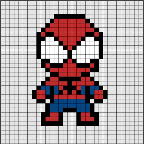 easy pixel art - Patrones de Hama Beads de Spiderman [pixel art] - CoDesign Magazine | Daily ...