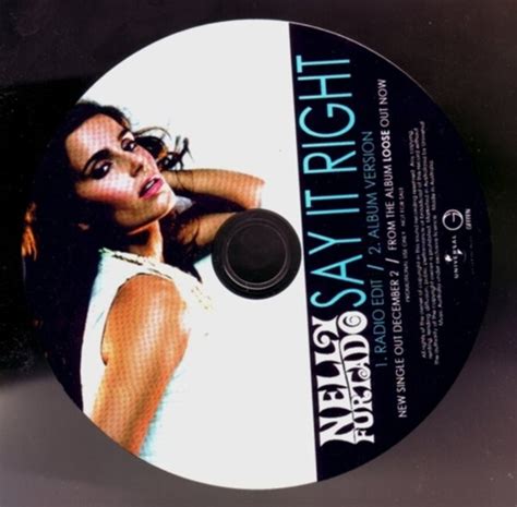 Nelly Furtado - Say It Right (2006, Picture CD, CDr) | Discogs