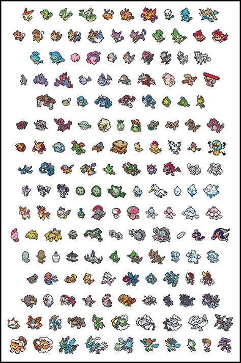 Pokemon Generation 5, V, Five, 156 new Pokemon parody Cross Stitch - PDF Pattern - INSTANT Download