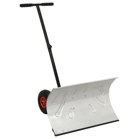 Manual Snow Shovel with Wheels | vidaXL.com