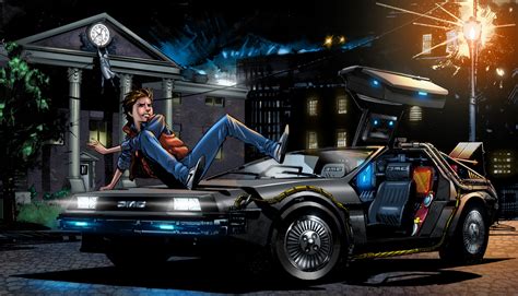 Wallpaper : Back to the Future, Marty McFly, ART, delorean dmc 12, car 2560x1468 - wallup ...