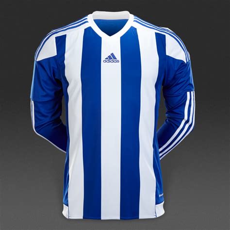 Mens Football Teamwear - adidas Striped 15 Long Sleeve Jersey - Bold ...