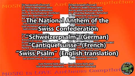 Switzerland National Anthem with music, vocal Lehmann Schwestern version, and lyrics w/English ...