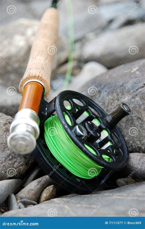 Fly Fishing Rod and Reel stock image. Image of closeup - 7111377