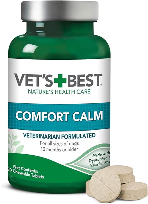 Vet's Best Comfort Calm Calming Dog Supplements, 30 Chewable Tablets ...