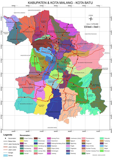 PETA KABUPATEN MALANG , KOTA MALANG & KOTA BATU