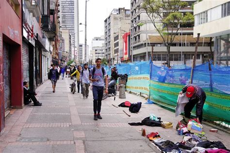 BOGOTA, COLOMBIA, JULY 28, 2018: Street Scene in Bogota, Colombia ...