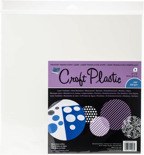 Grafix Craft Plastic Sheets 12"X12" 4/Pkg-Frosted .010 | Walmart Canada