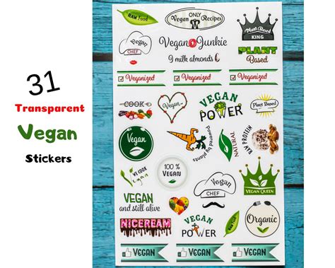 31 Vegan Stickers Vegan Funny Water Bottle Sticker Plant | Etsy | Vegan stickers, Vegan, Going vegan