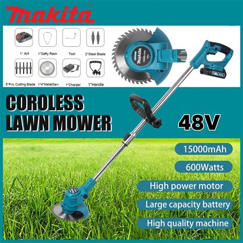 Makita 48V Grass Cutter Cordless Electric Lawn Mower Trimmer Rechargeable Portable Garden ...