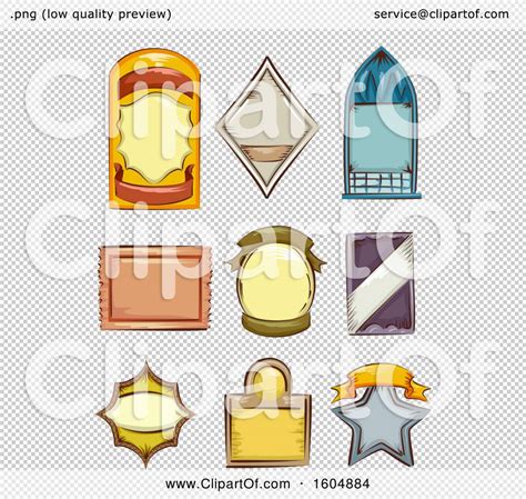 Clipart of Bottle Label Designs - Royalty Free Vector Illustration by BNP Design Studio #1604884