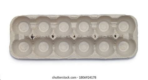 Top View Empty Egg Carton Isolated Stock Photo 1806924178 | Shutterstock