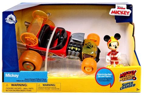 Disney Mickey Roadster Racers Super Charged Mickey Exclusive Pullback Racer - ToyWiz