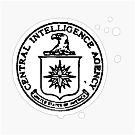 "CIA STAMP / SEAL | BLACK AND WHITE" Sticker for Sale by Ben Robertson | Redbubble