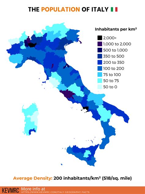 Italy Population Density Map