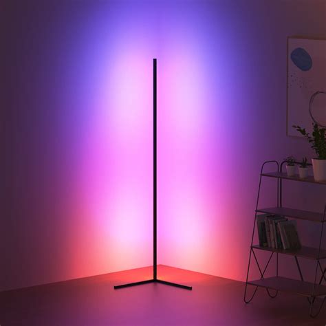 RGB Corner Floor Lamp,Corner Led Lamp,Lit Lamp,55'' Minimalist Led Corner Floor Lamp,Corner Lamp ...