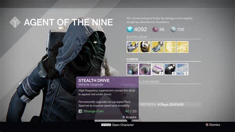 Destiny Xur Location and Items for January 15-17, 2016 Listed