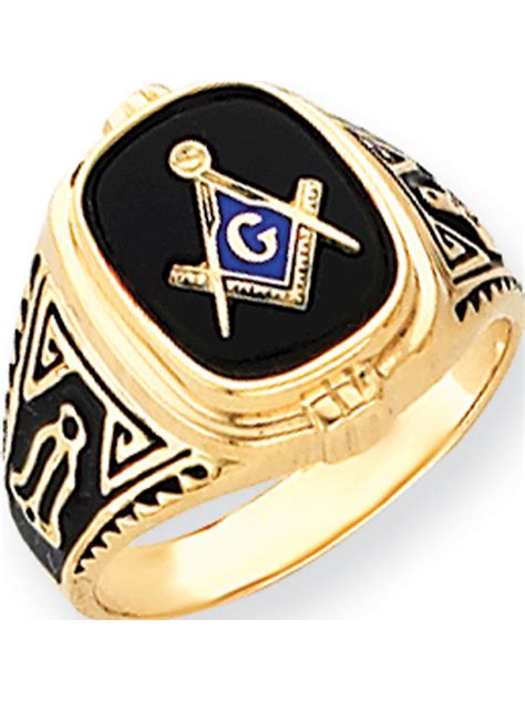 14k Yellow Gold Men's Masonic Ring - Walmart.com