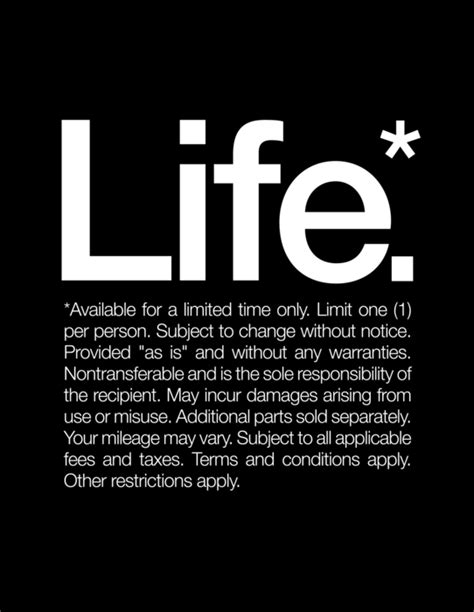 "Life.* Available for a limited time only." Artwork by WORDS BRAND | Artsider