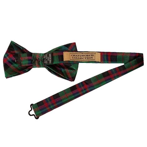 Green and Red | Tartan | Silk | Mens | Bow Tie