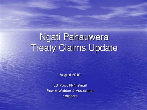 PPT - Ngati Pahauwera Treaty Claims Update PowerPoint Presentation, free download - ID:3205903