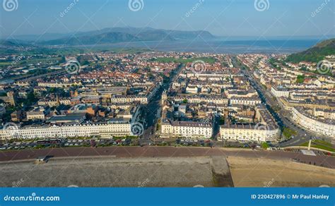 Drone Photograph of Llandudno Pier and Promenade Stock Photo - Image of ...