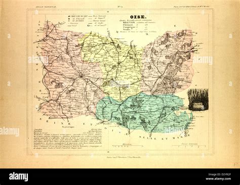 Mapa de OISE FRANCE Fotografía de stock - Alamy