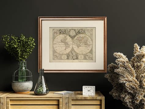 Large World Map Wall Art Print - Etsy