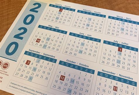 Calendriers de l'AFPC | Alliance de la Fonction publique du Canada