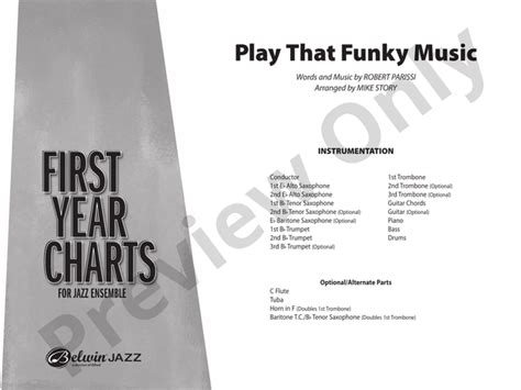 Play That Funky Music: Jazz Ensemble Conductor Score & Parts: Robert ...