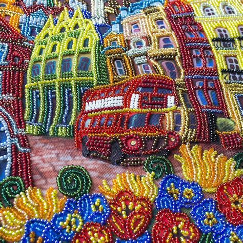 Cityscape Art Bead Embroidery Kit Craft Kit for Adults | Etsy