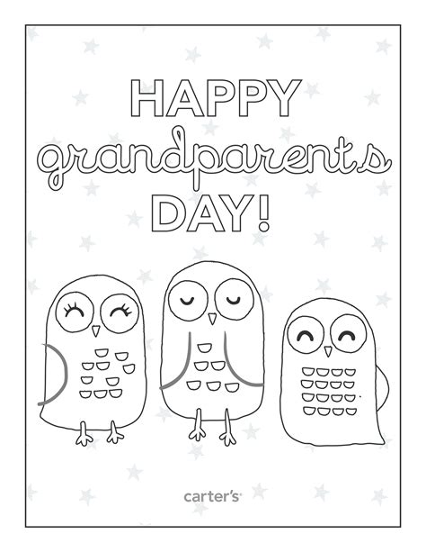 Grandparents day coloring pages to download and print for free